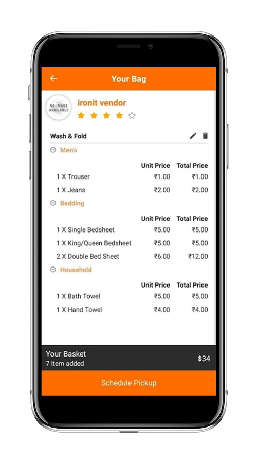 Ironit: On Demand Laundry Mobile App screenshot 4