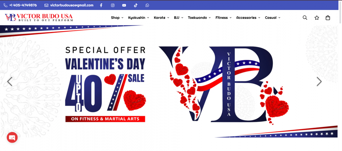 Shopify Website Development for Victorbudo USA screenshot 1