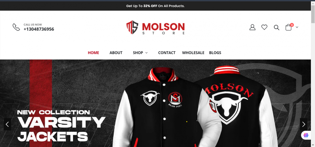 Molson Store: A Shopify Store for a Fashion Brand screenshot 1