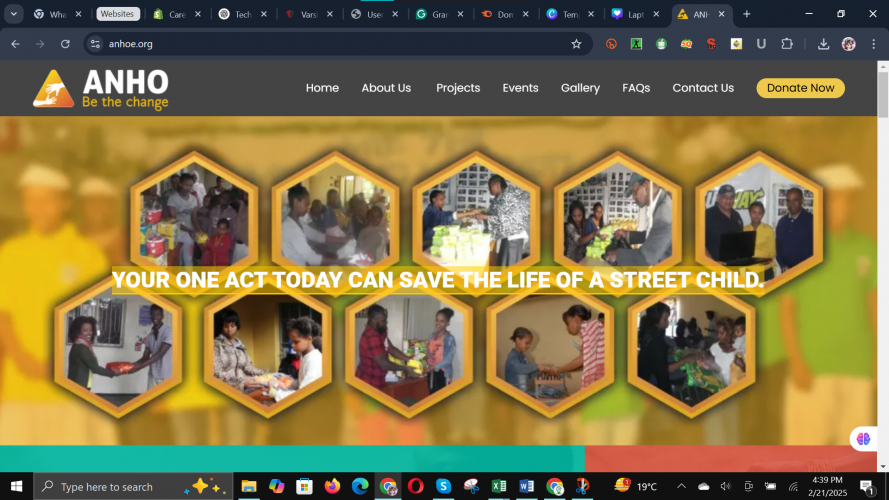 ANHO NGO – A Website for a Charity Organization screenshot 1