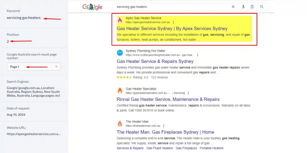 Apex Gas Heater Service screenshot 1