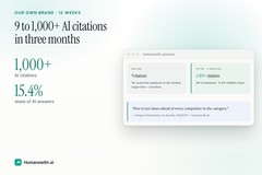 Our own brand: 9 to 1,000+ AI citations in three months