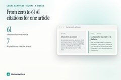 Dubai law firm: from zero to 61 AI citations for one article