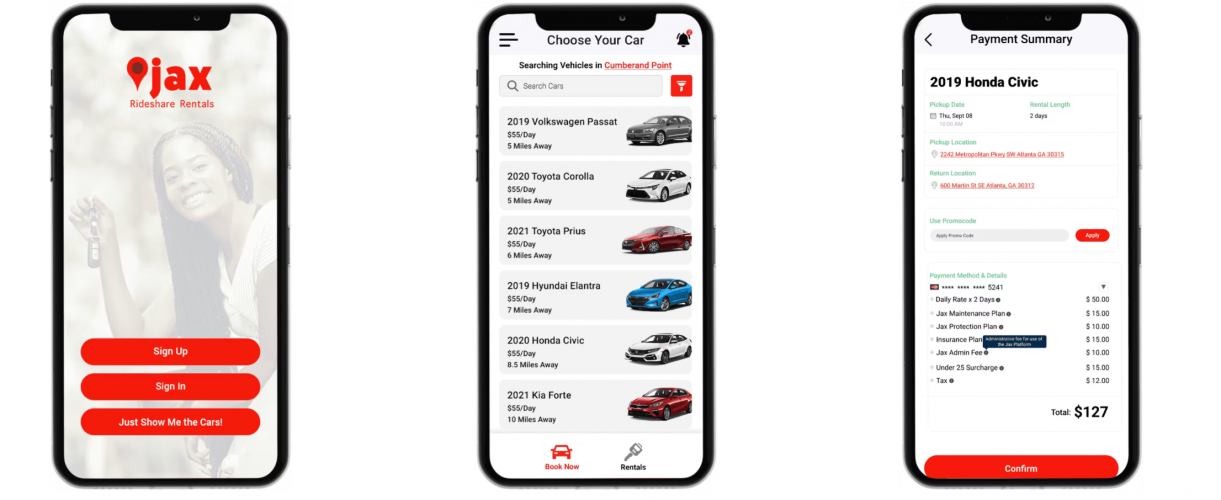 Jax Rideshare Rentals screenshot 1