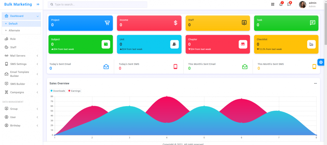 Bulk Marketing Software For (SMS Email) screenshot 1