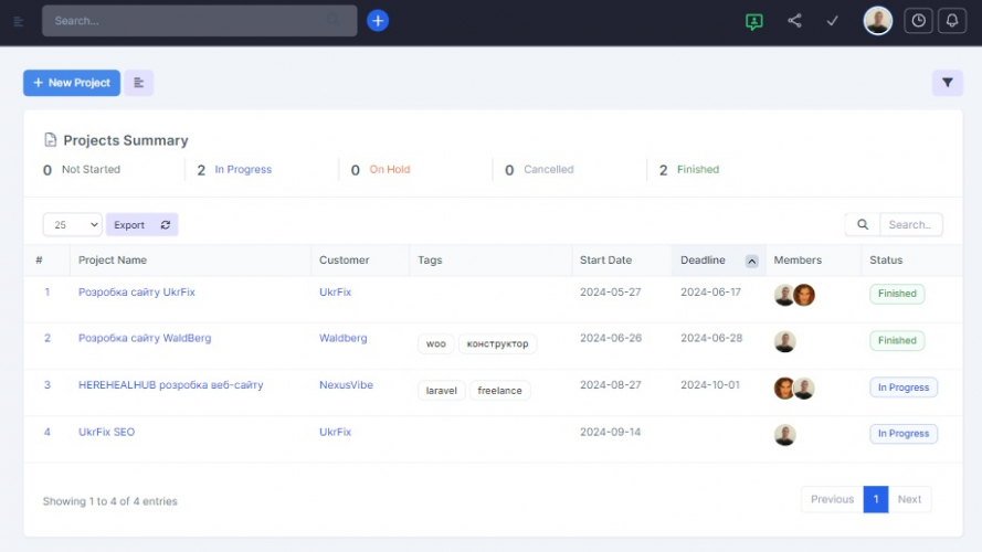 Confidence CRM screenshot 2