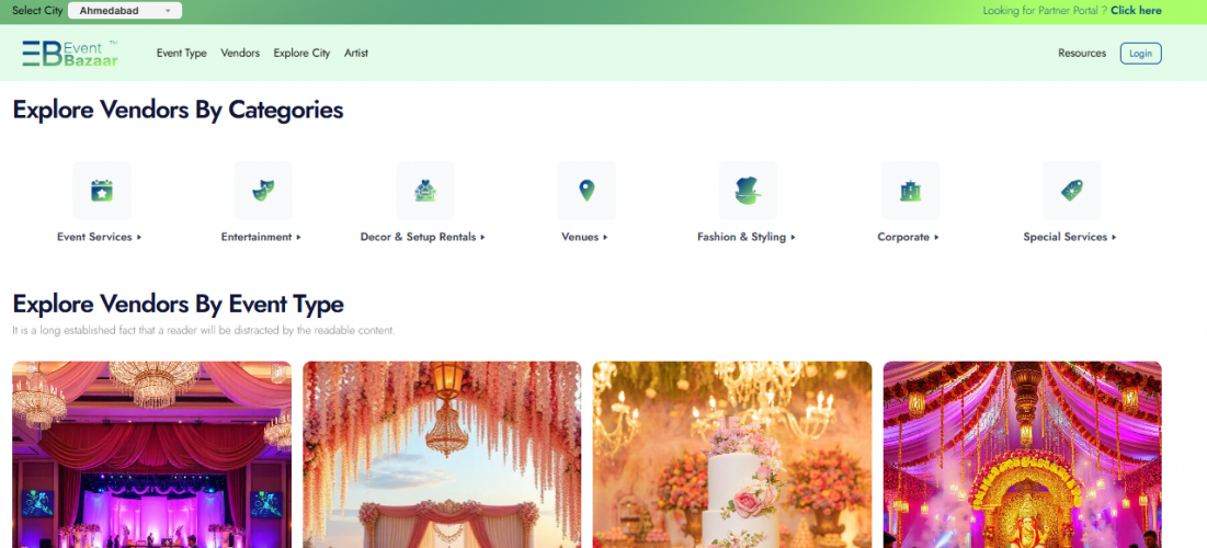 Event Bazaar - E-commerce Website screenshot 1