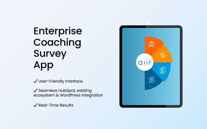 Enterprise Coaching Survey App for Consulting Firm screenshot 1