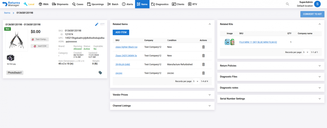 Returns Manager screenshot 3