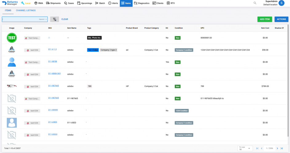 Returns Manager screenshot 2