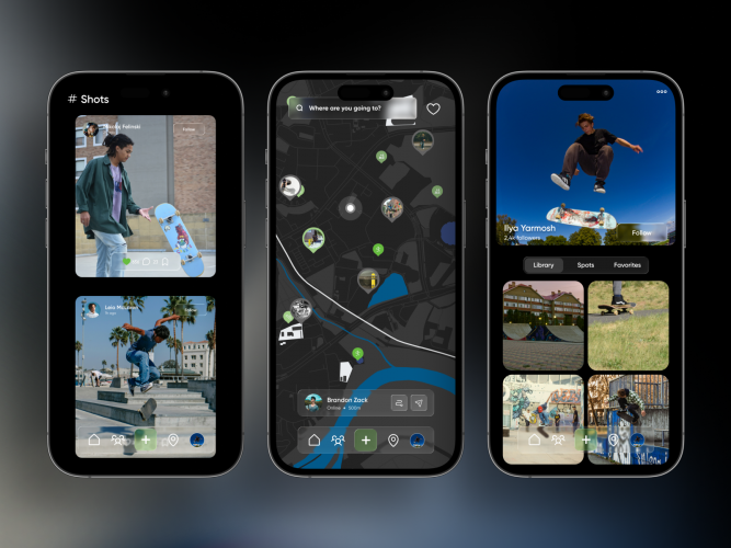 Mobile App Design for Skaters Social Media screenshot 2