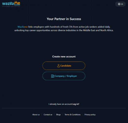 Wazifame - MENA Region Job Platform screenshot 2