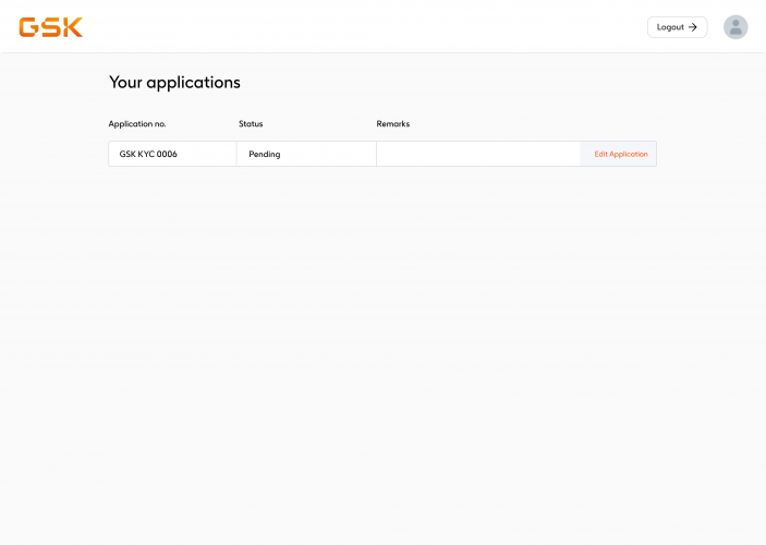 GSK KYC Portal screenshot 1