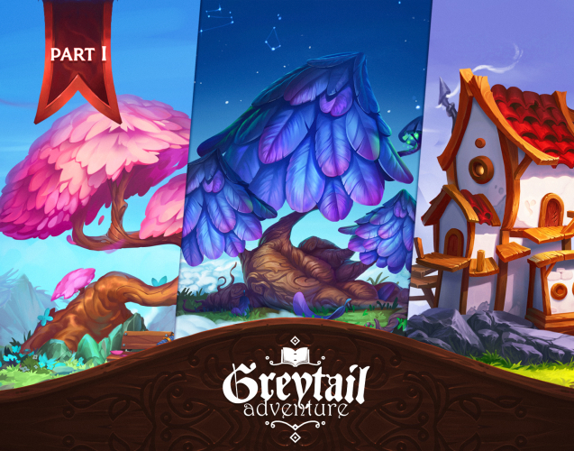 Greytail Adventure | 2D Game Art  screenshot 3