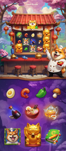 SHIBA Lucky Noodels (Slot Game Art) screenshot 2