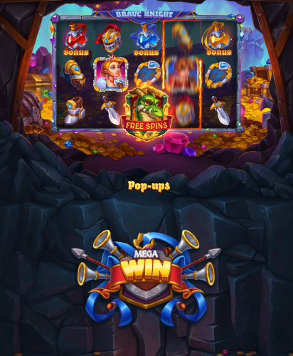 BRAVE KNIGHT | slot game art & animation screenshot 4