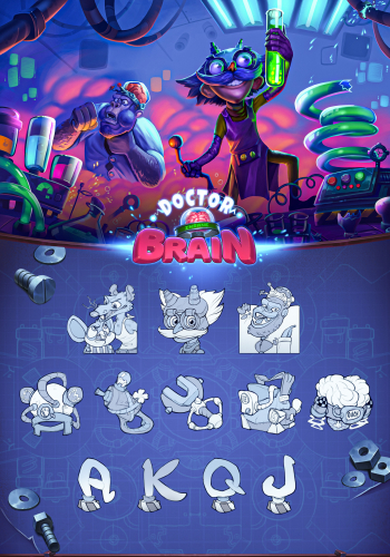 Dr. INSANE BRAIN | slot game art & animation screenshot 1