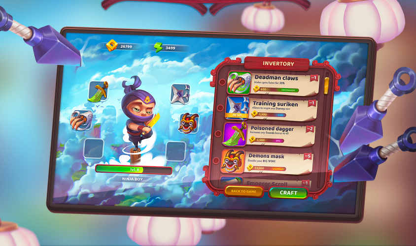 NINJA BOY | mobile game art screenshot 5