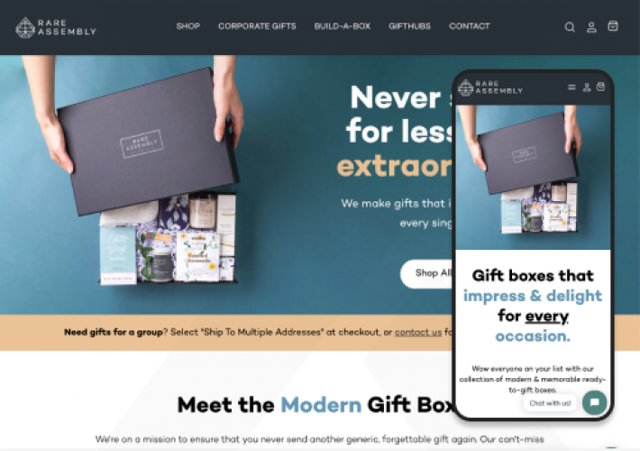 Complex Shopify gift store design & development screenshot 1