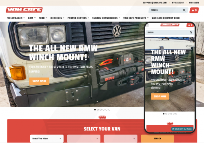 Van accessories storefront on BigCommerce screenshot 1
