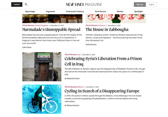 New Lines Magazine screenshot 1