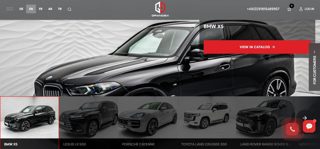 Website Development for Luxury Car Sales screenshot 1