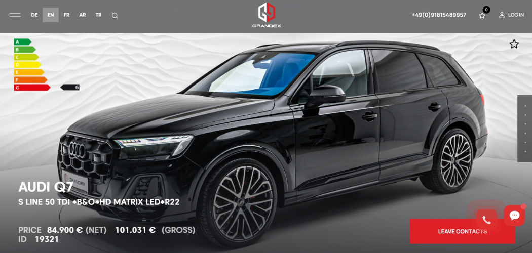 Website Development for Luxury Car Sales screenshot 3