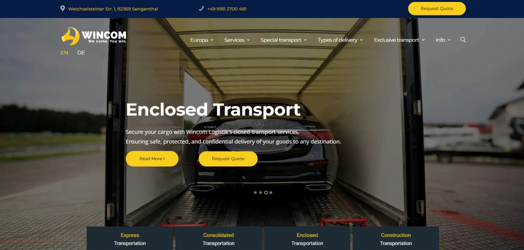  Website Development for Freight Transportation screenshot 2