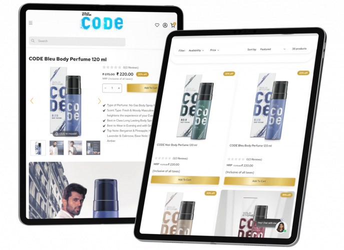 Wild Stone CODE Bold Shopify Launch in just 30 Days. screenshot 2
