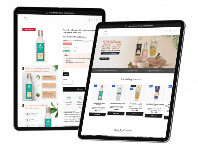 Shopify Store Helped AARANYAA Boost Profits by 30%. screenshot 1