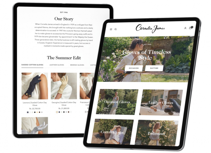 Cornelia James Modernizes Royal Legacy with Shopify. screenshot 2