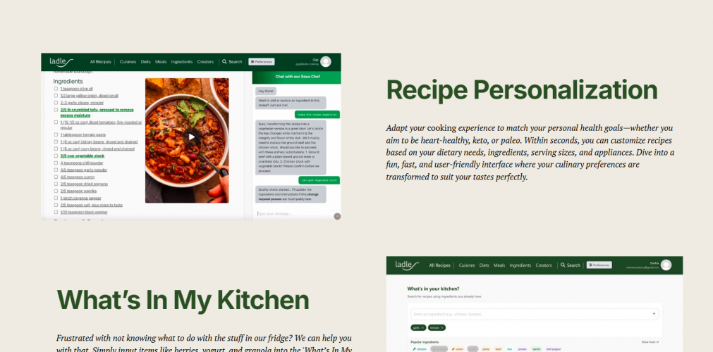 Ladle – Your Smart Culinary Assistant screenshot 1