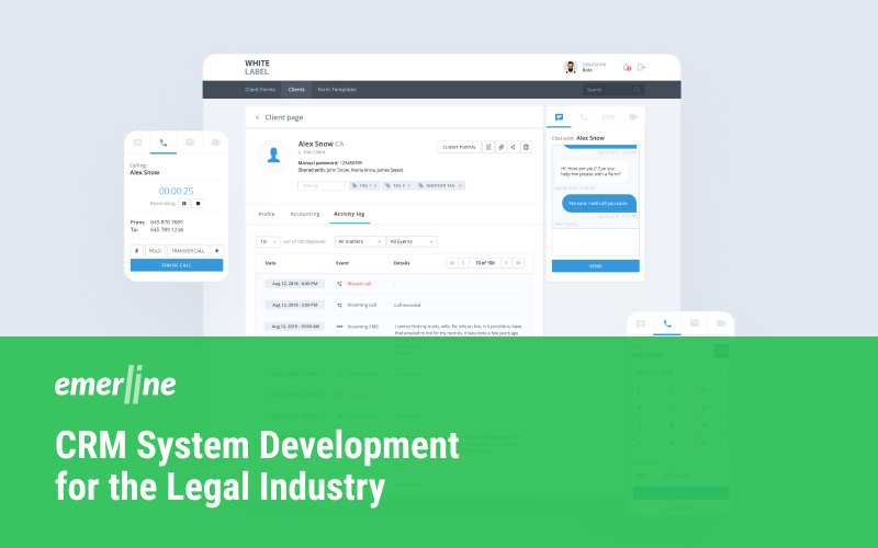 CRM System Development for the Legal Industry screenshot 1