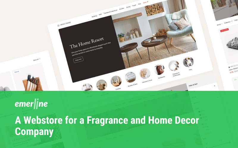 A Webstore for a Fragrance and Home Decor Company screenshot 1