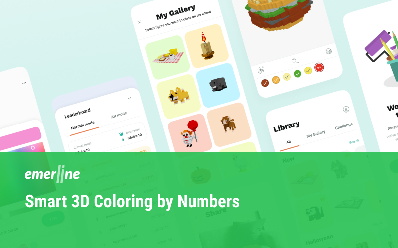 Smart 3D Coloring by Numbers: A Stress-Relieving iOS App with AR and 3D Builder screenshot 1