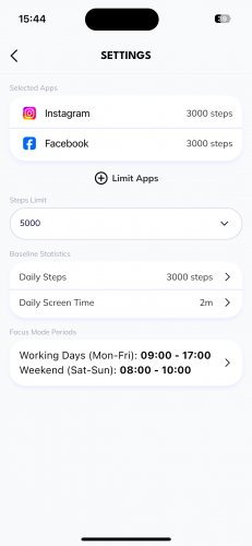 StepUnlock – iOS & Android Productivity & Wellness App screenshot 2