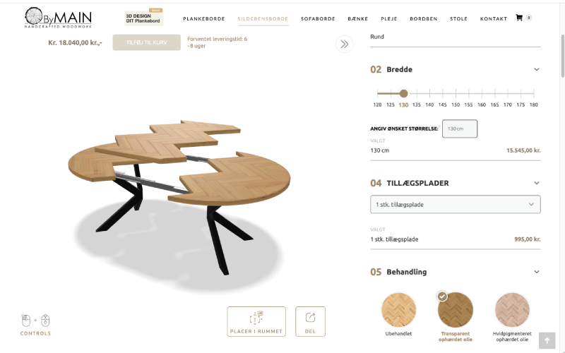 byMAIN. 3D/AR Configurator for tables. screenshot 1