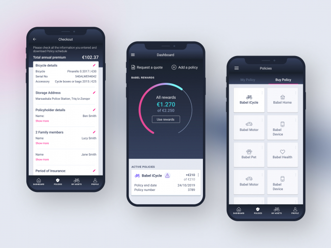 Insurance Progressive Web Application screenshot 1