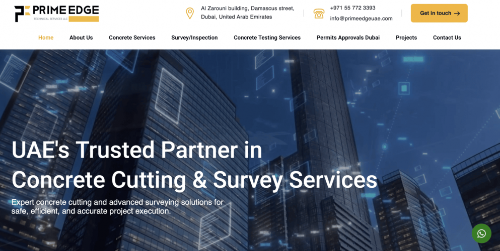 SEO friendly website developed for Primeedge technical services llc screenshot 1