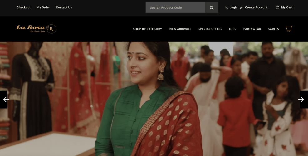 E-commerce website developed for La Rosa, Alappuzha, Kerala screenshot 1