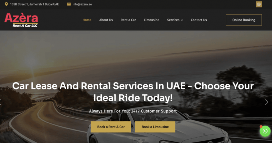 SEO friendly website developed for azera.ae screenshot 1