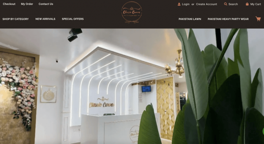 ecommerce website developed for classic curves | Kerala screenshot 1