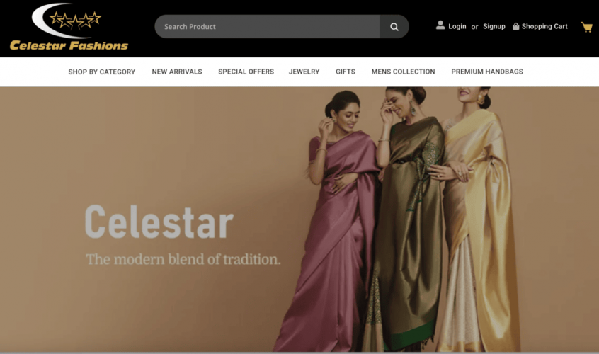 Fashion E-commerce Website Development for Celestar Fashions screenshot 1