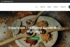Website designed for highrangespices.in