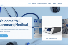 Website developed for caremarq medical, Dubai, UAE