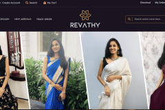 e-commerce website developed for Revathy Wedding Collections