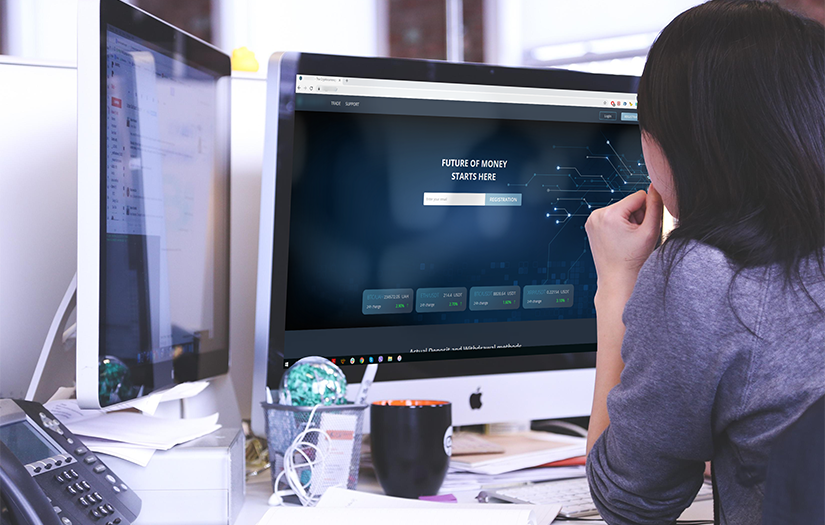 Cryptocurrency trading platform screenshot 1