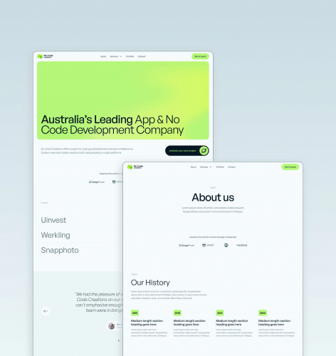No Code Creations: Designing a credible, scalable brand screenshot 2
