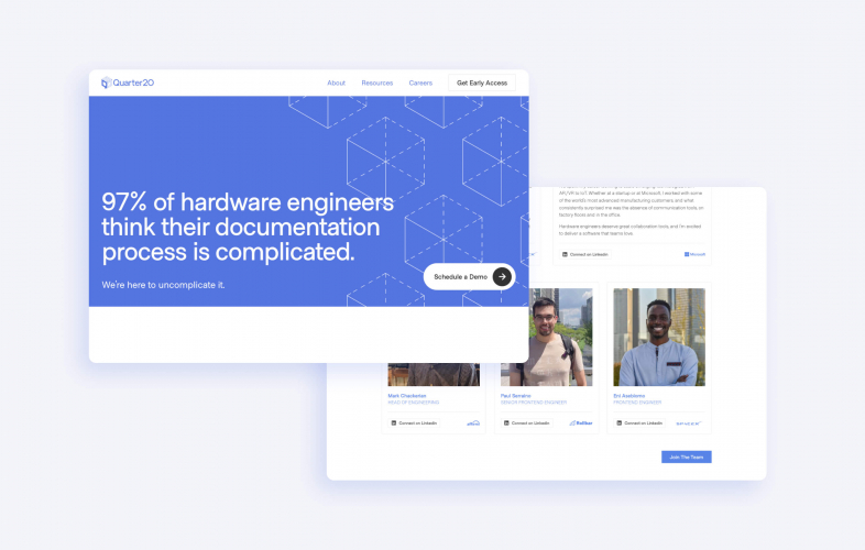 Quarter20: Crafting a modern and interactive platform screenshot 1