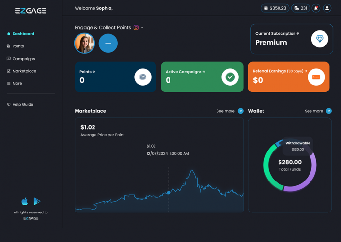 Ezgage - Social Media Engagement screenshot 1